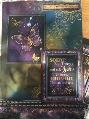 Beautiful foiled backed handmade card with a butterfly and "someone special"