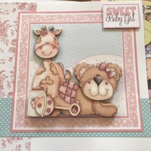 Handmade Sweet baby girl card