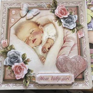 Handmade New Baby Girl Card