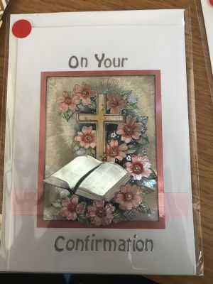 Handmade confirmation card